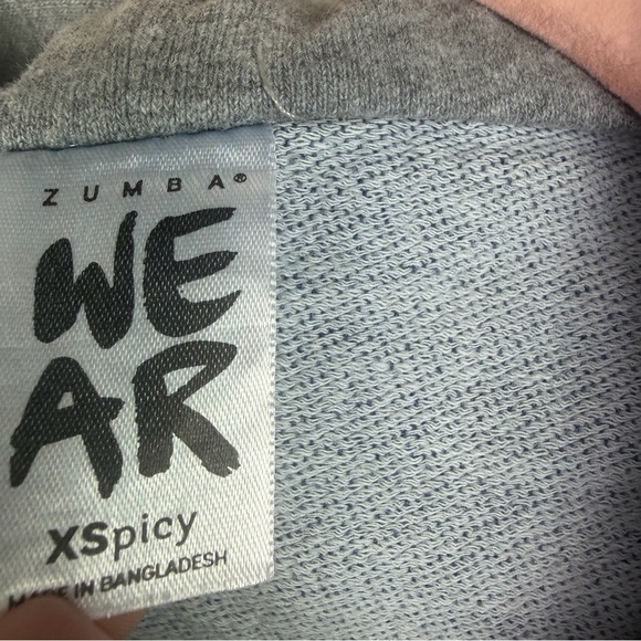 Zumba Fitness Gray and Pink Knit Top - Picture 2 of 4